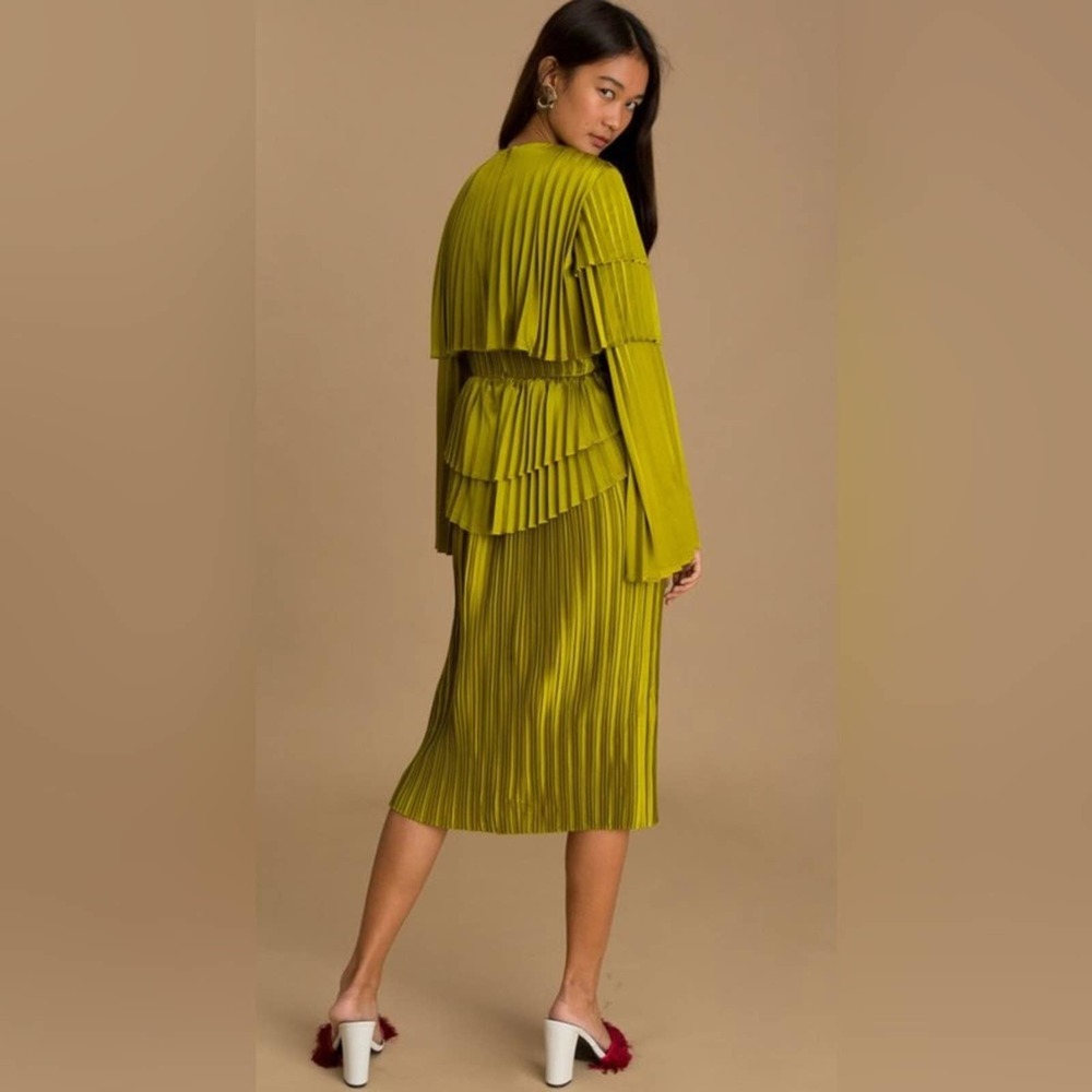 Andrea Iyamah Raffle Pleated Satin Formal Dress - Picture 4 of 13